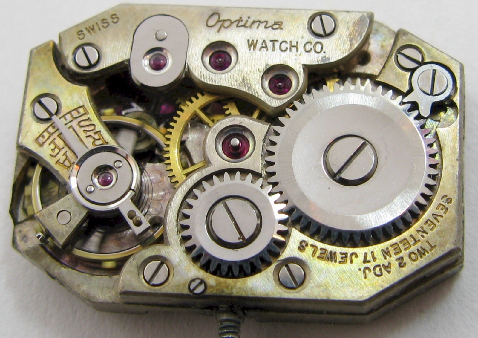 rectangle Lady Optima 90 92 Watch Co. Movement 17 j. 2adj. for parts …