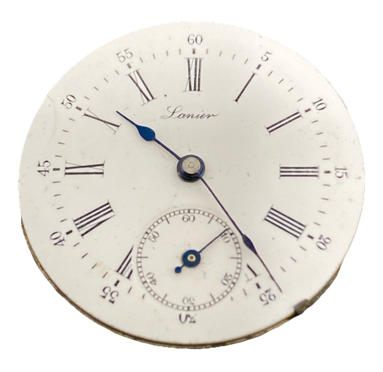 Lanier Pocket Watch Movement Size 0s Swiss Hunter Antique Parts F8563
