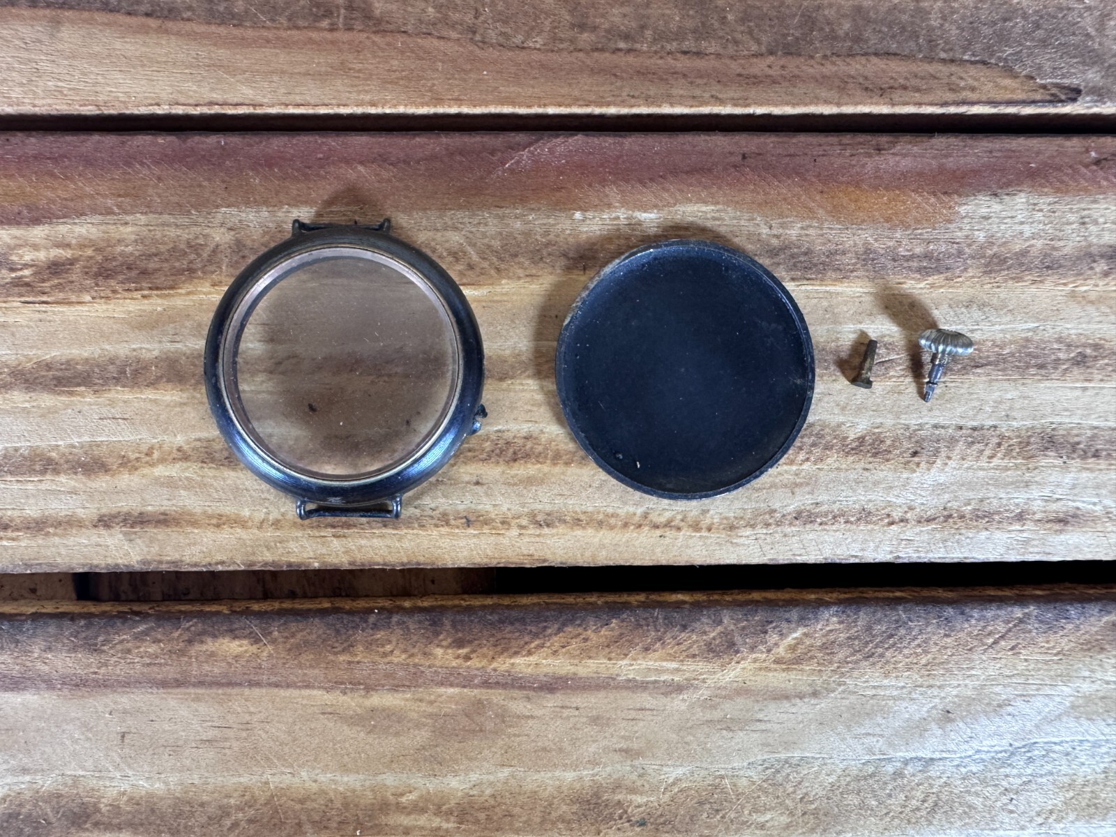 Gun metal trench watch case 1920’s antique