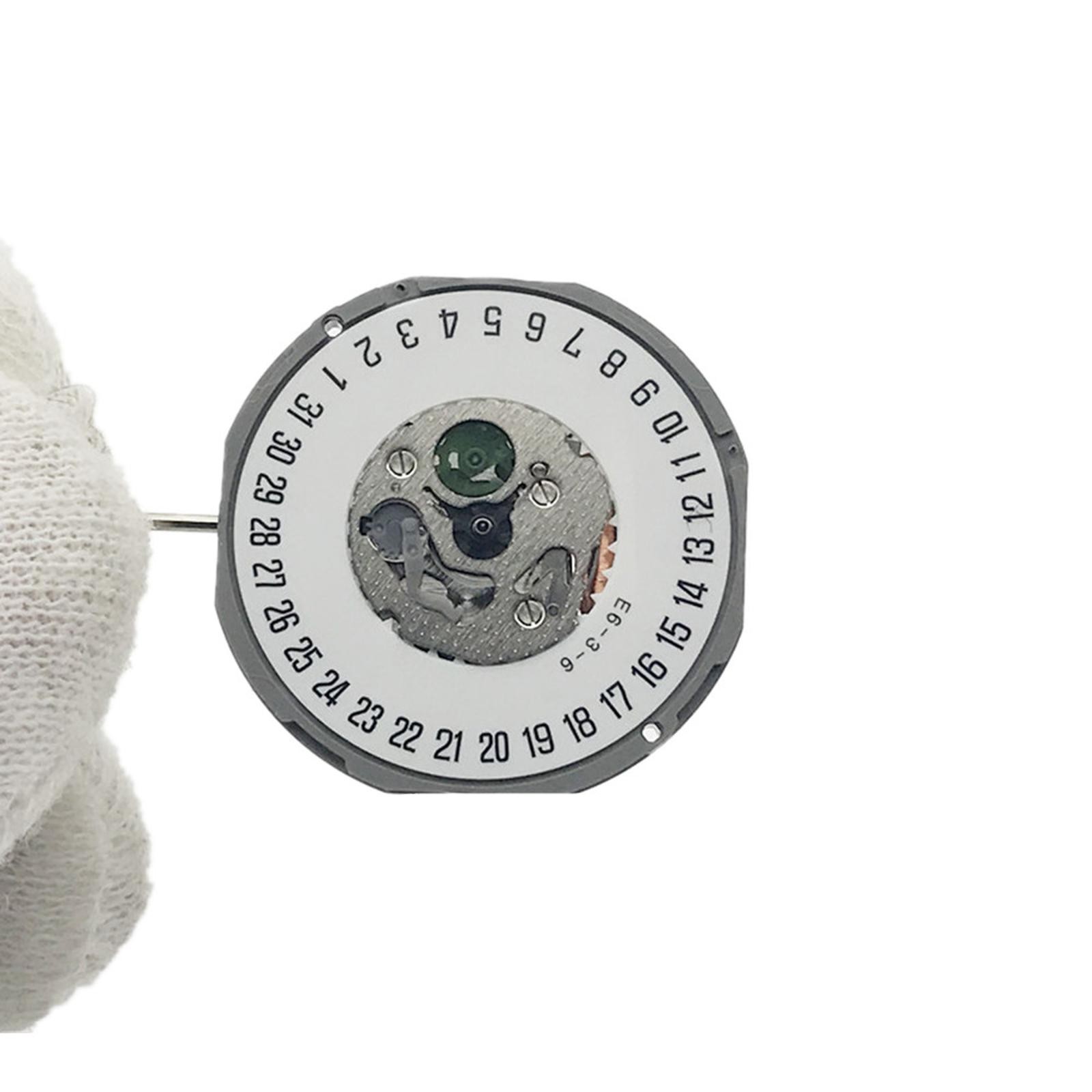 3 Pin Date @ 6 Quartz Watch Movement Repair With Adjusting Stem For Miyota 1M12
