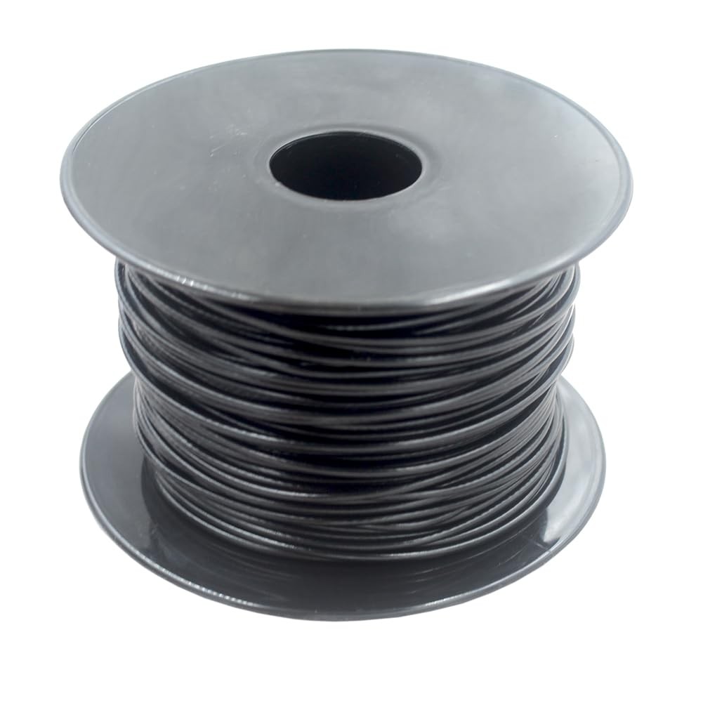 200 FT Black Vinyl Coated 304 Stainless Steel Cable Reel 1/16 Inch Spool Kit