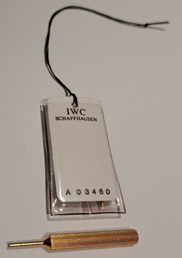 Authentic new IWC Corrector Pusher Stylus Pen Pin A03460, Gold Plated Uhren Korr