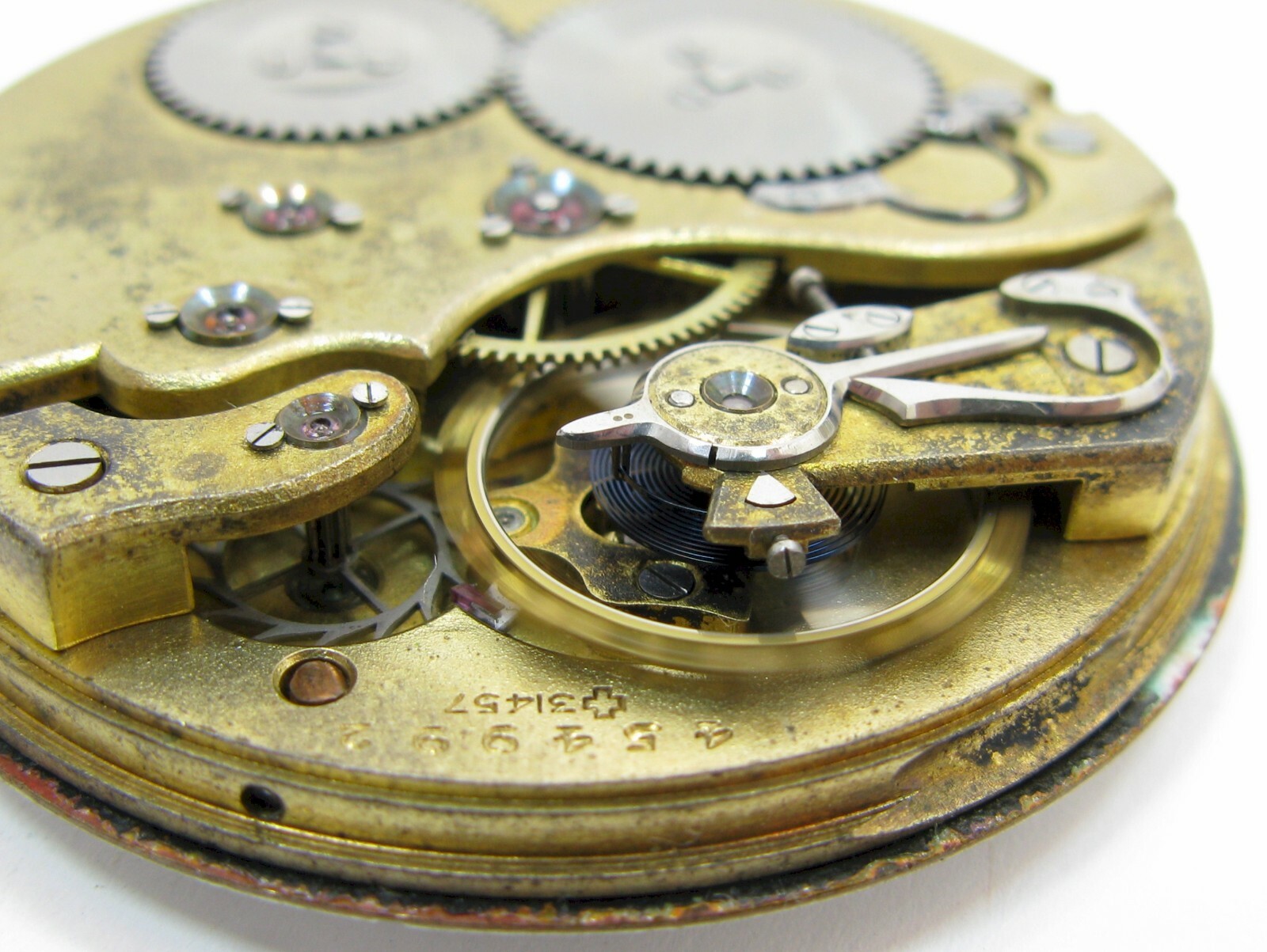 IWC 52 16 jewels pocket watch movement & dial for part … diameter 43.1 mm HC