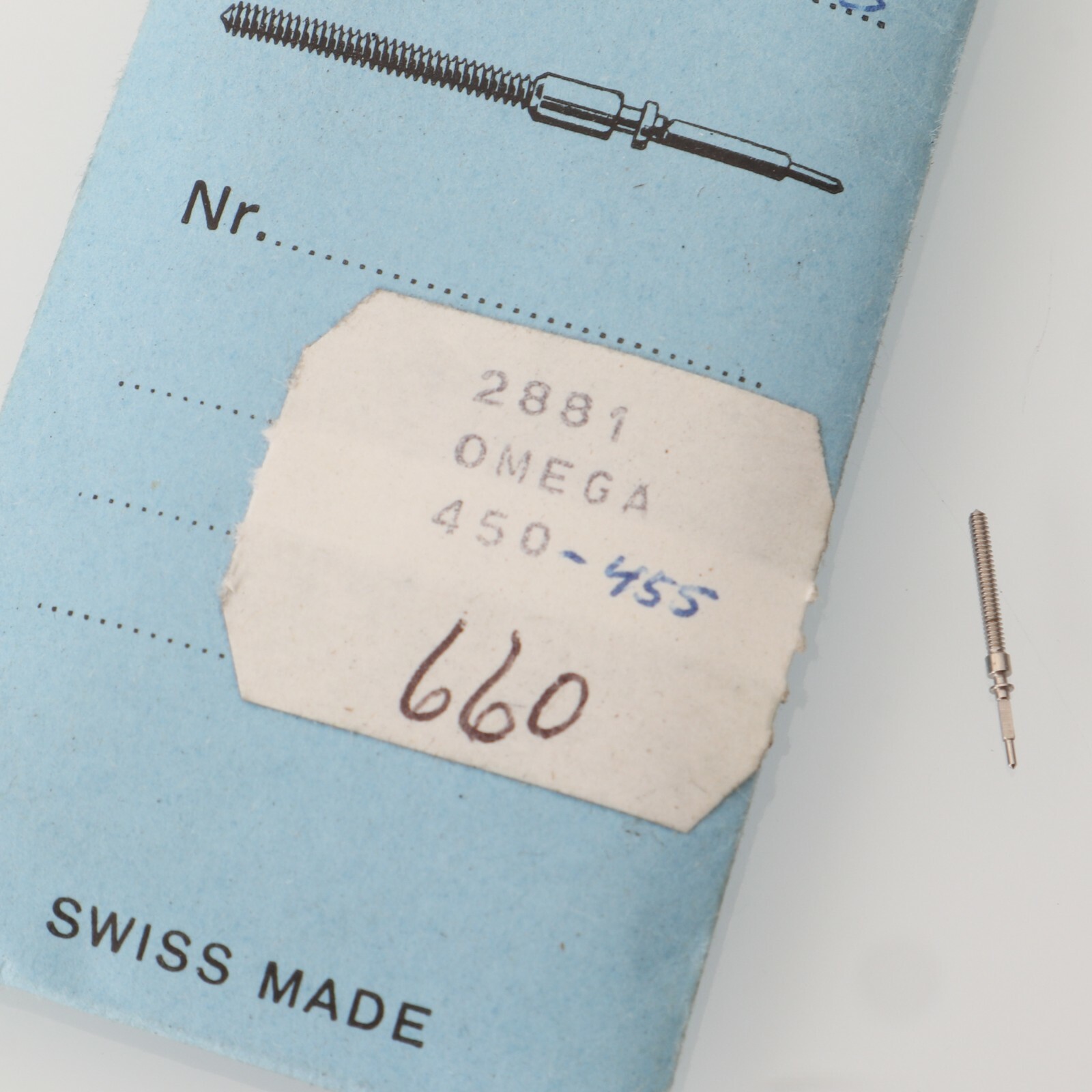 OMEGA 450 455 660 661 WINDING STEMS NEW OLD STOCK WATCHMAKERS REPAIRS ( 1 STEM )