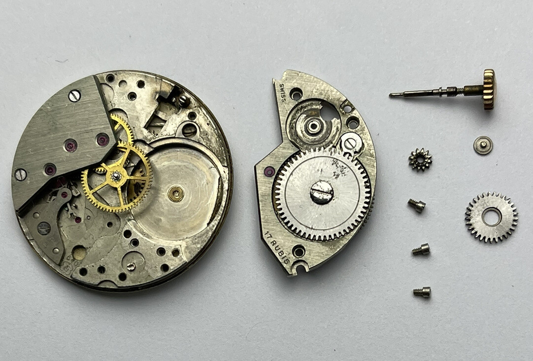 UNITAS Movement, UT 640 Original Incomplete String For Spare Parts