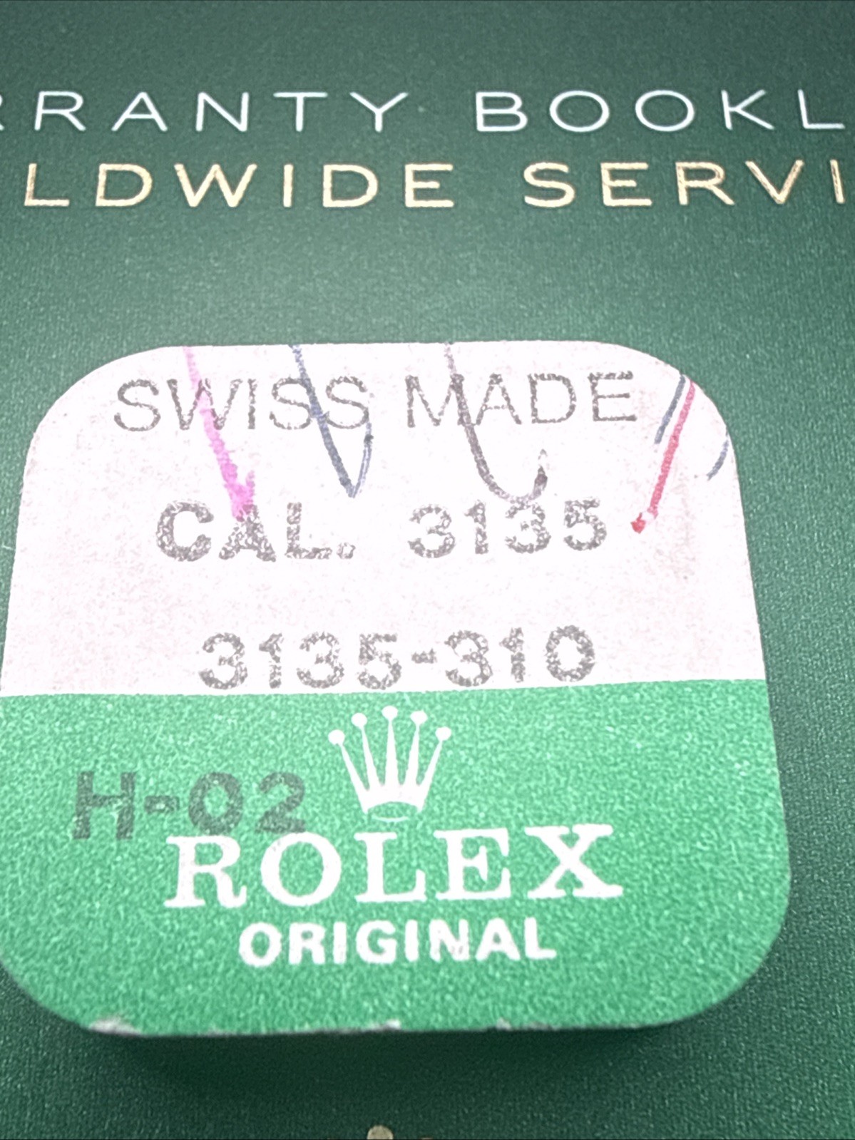 Rolex Genuine Part #3135-310 Caliber 3135 Factory Sealed NOS