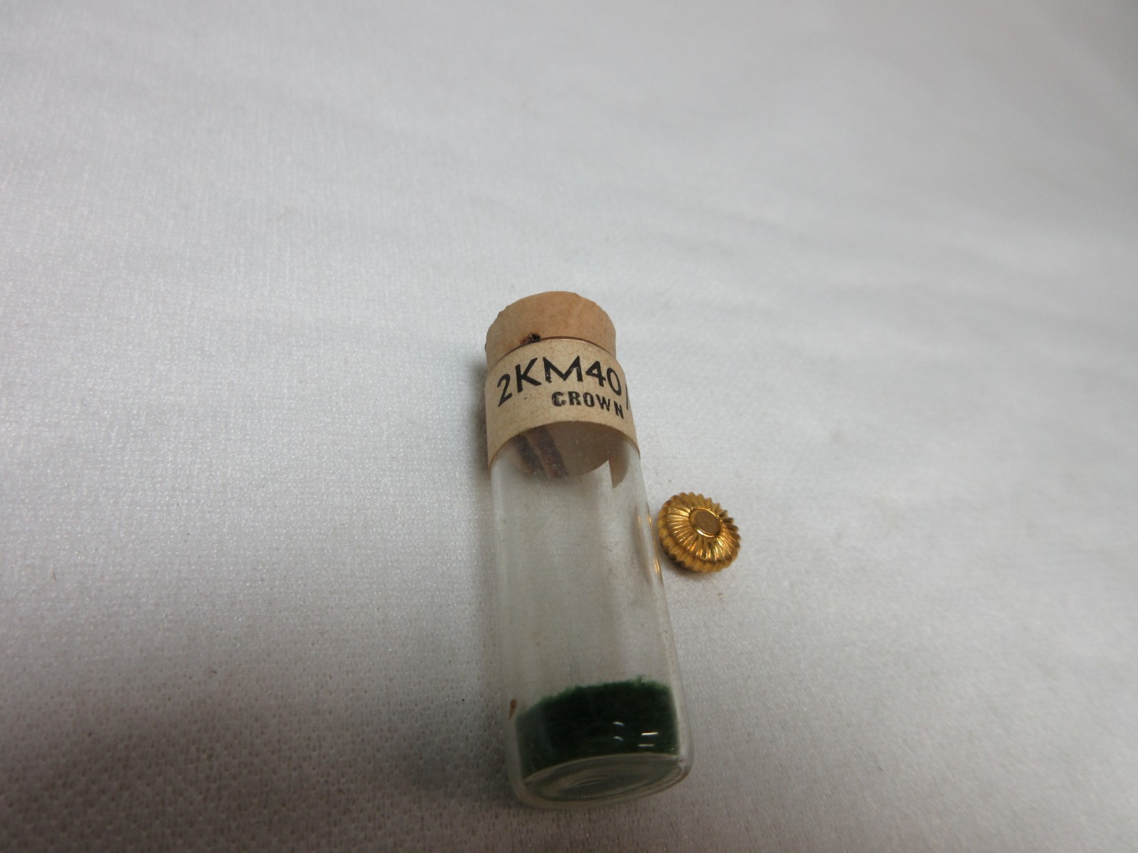 VINTAGE 8.06 MM GOLD FILLED POCKET WATCH CROWN WATCHMAKERS REPLACEMENT PART #1