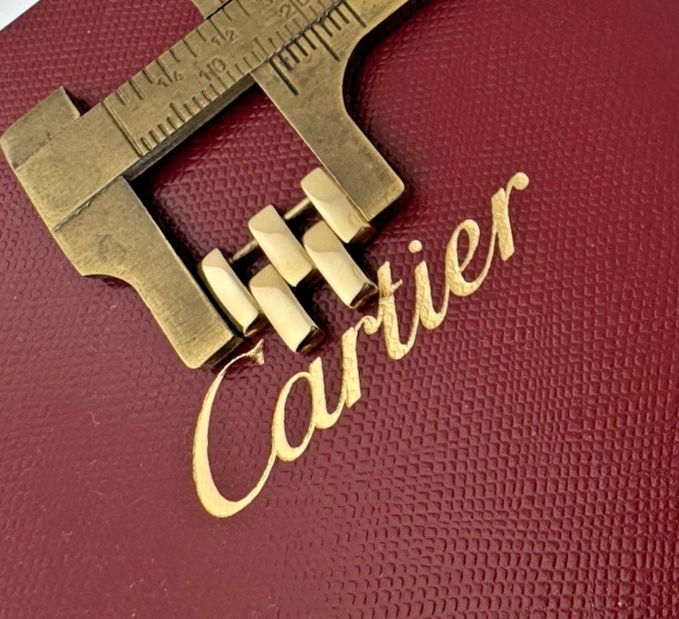 Cartier Watch Bracelet Link Panther 18k Yellow Gold 15mm RARE TWO Screws SWISS