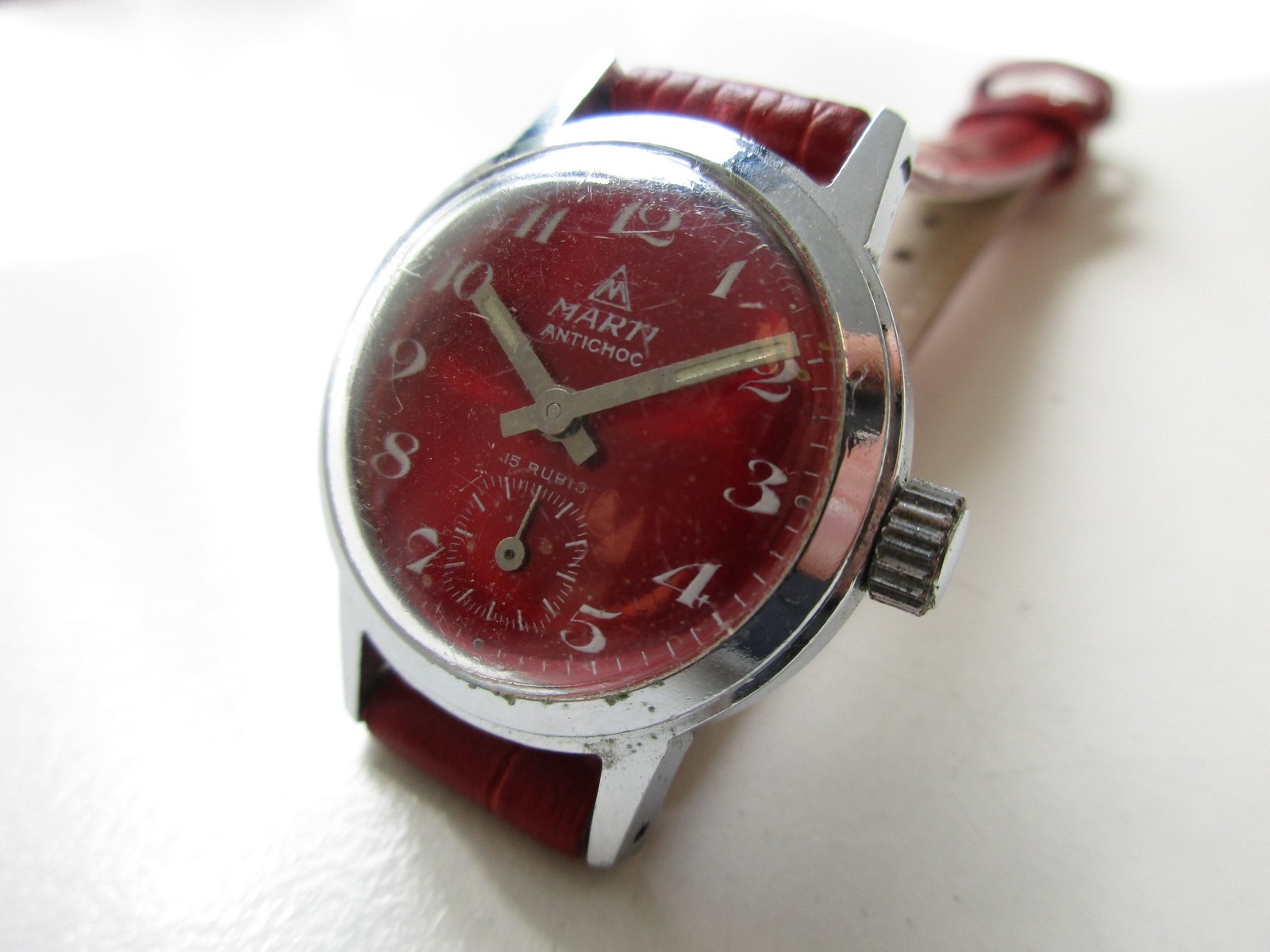 Marti sub seconds red 1970’s boy size watch – FE cal. 233-60 – running