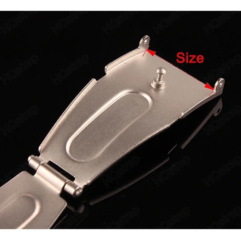 Stainless Steel Watch Buckle Clasp Folding Double Button 5pcs 16mm 18mm 20mm