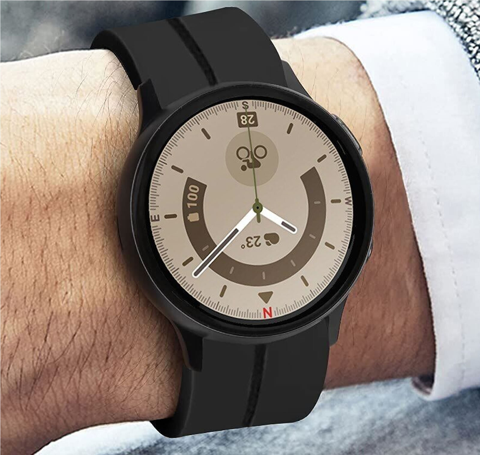 Strap For Samsung Galaxy Watch 5/5 Pro/4 Silicone Band Magnetic Buckle 45mm/44mm