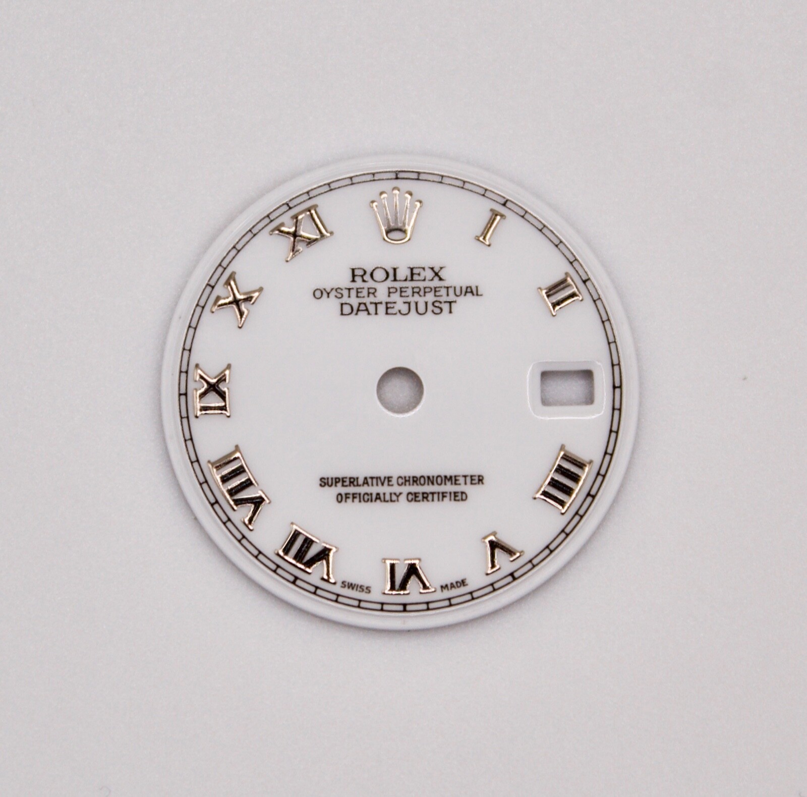 ORIGINAL Rolex Dial 26mm Datejust White Stainless Steel w Date Swiss Made
