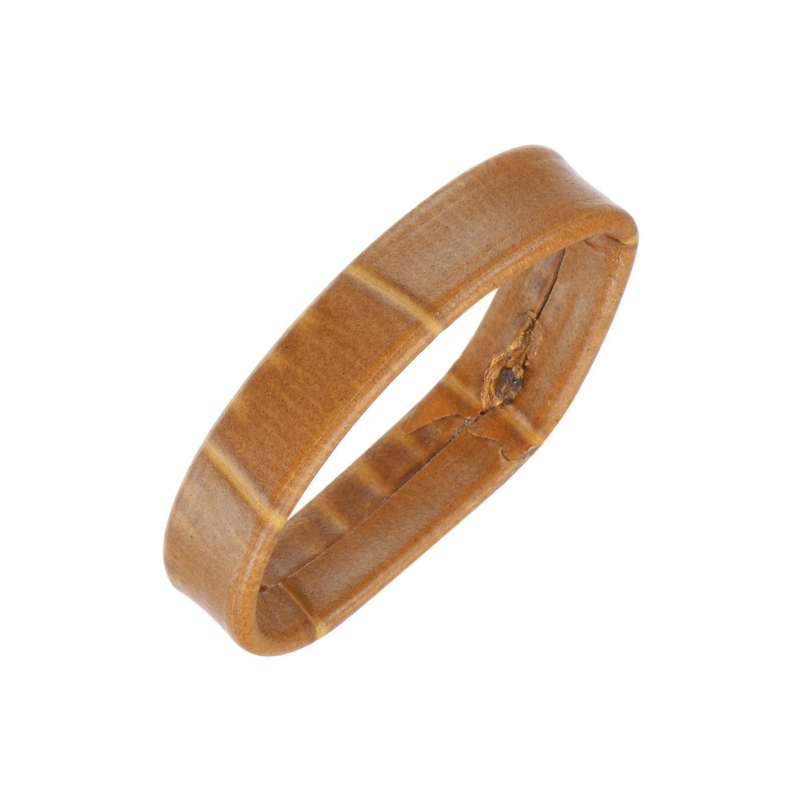 6 Pcs PU Leather Loops Retaining Ring for 22mm Width Watch Band, Brown