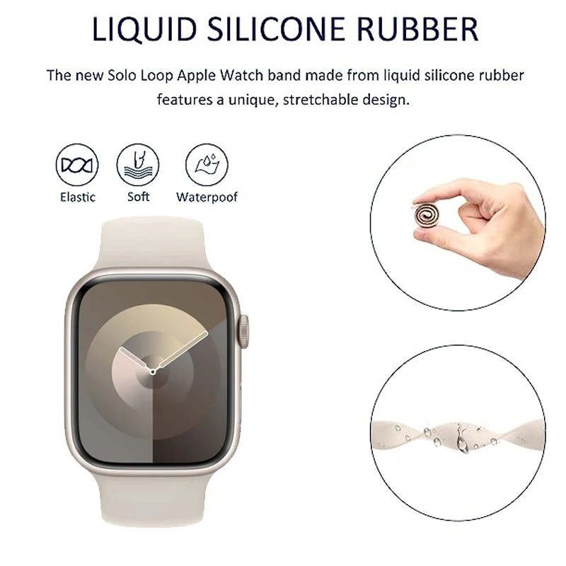 Solo Loop for apple watch band 44mm 40mm 45mm 41mm 49mm 46mm 42mm bracelet.
