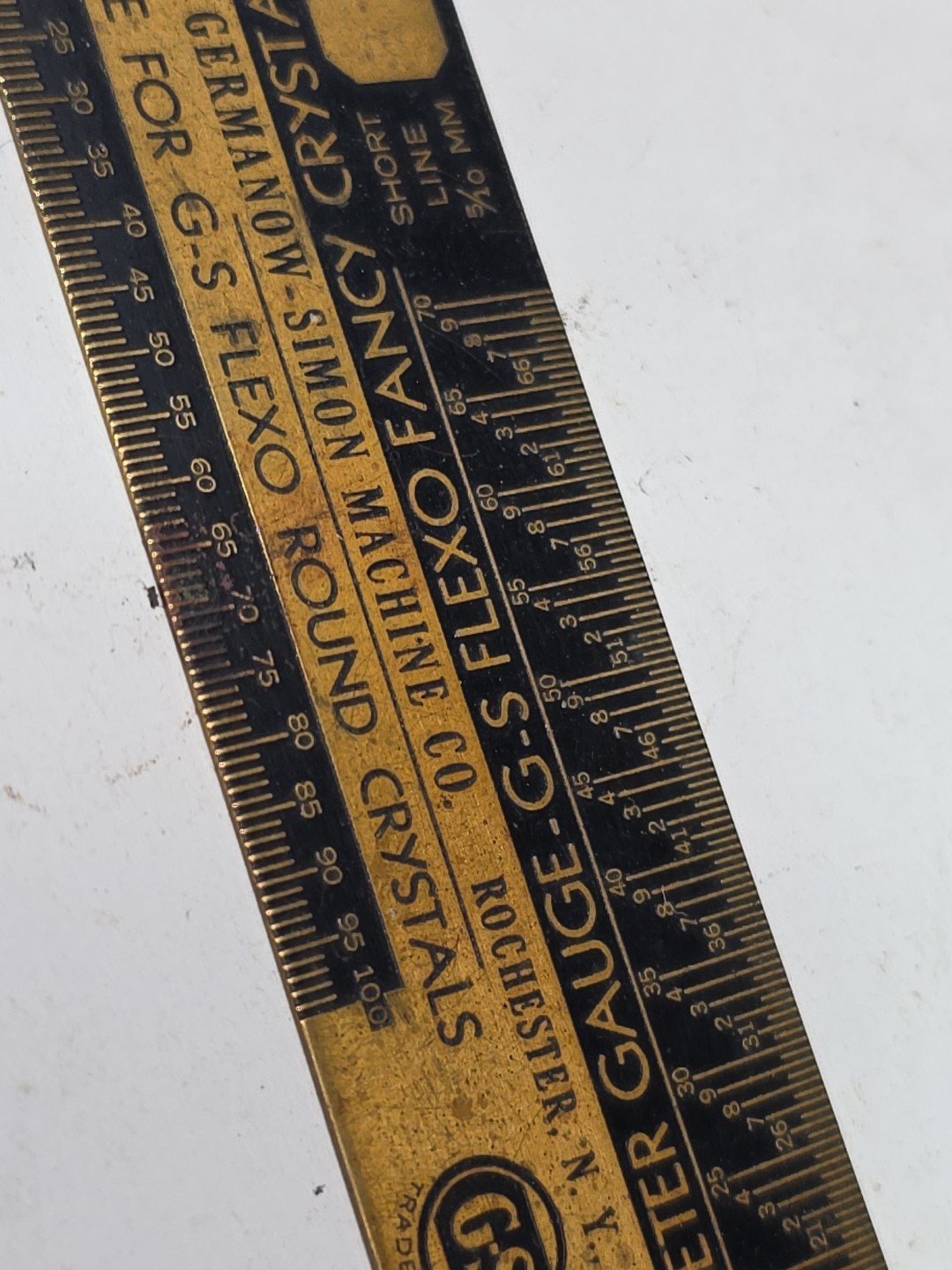 Vintage GERMANOW-SIMON WATCH MAKERS GAUGE FOR G-S FLEXO ROUND CRYSTALS