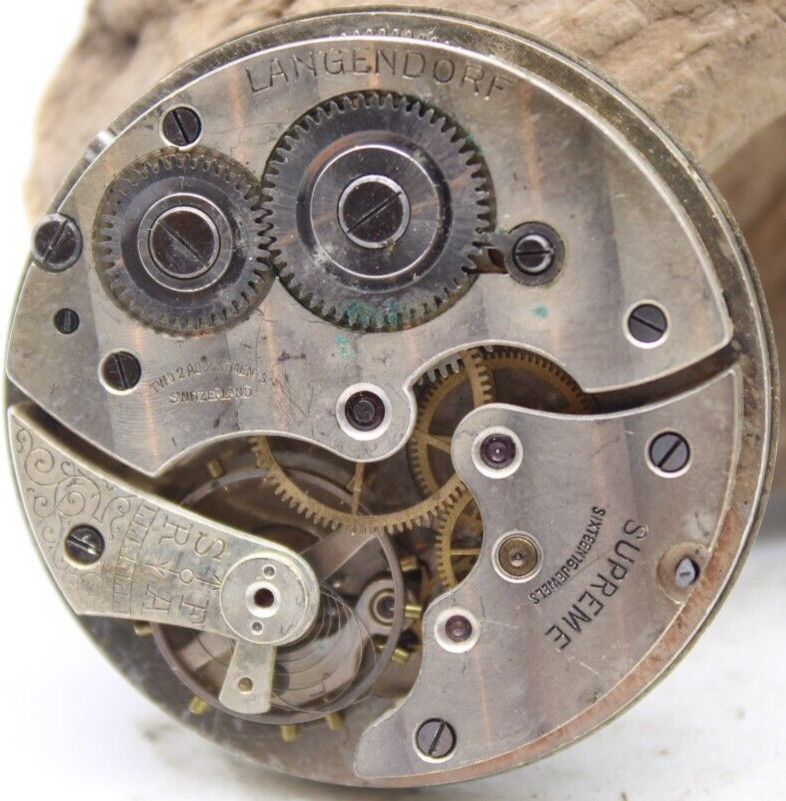 LANGENDORF SWISS POCKET WATCH MOVEMENT 16j 36.6mm (PS2)