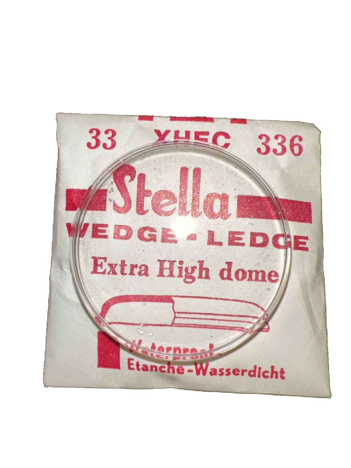 XHEC 33 336 EXTRA HIGH DOME ROUND PLASTIC WATCH CRYSTAL Stella Holland