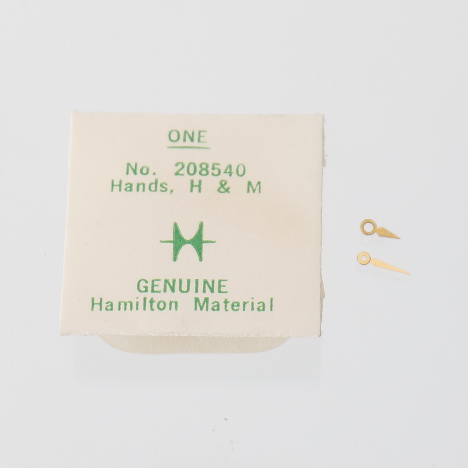 Hamilton Watch Hands No. 208540 Original Pair Hour Minute Watchmaker Parts (H22)