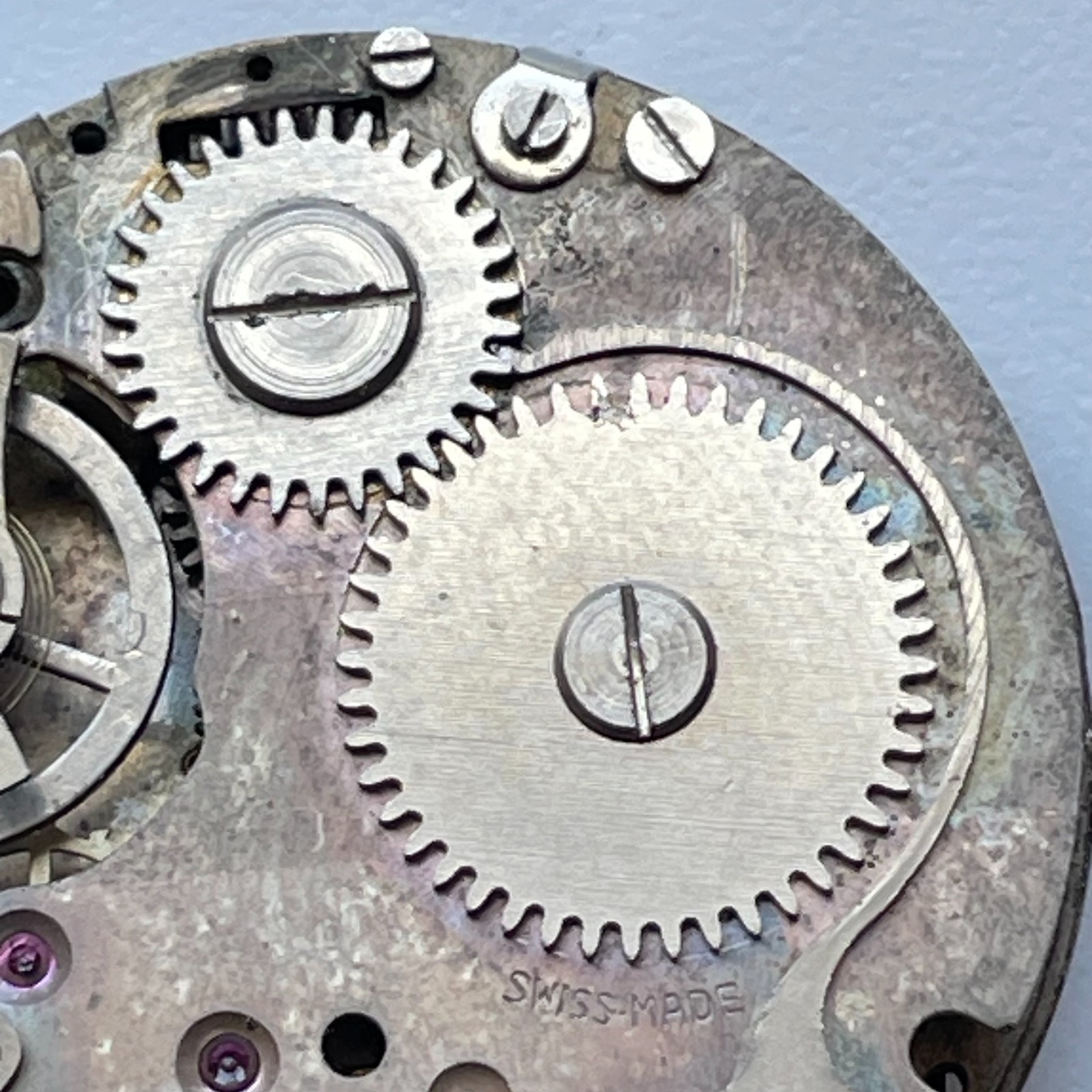 Vintage Simplon Watch 7 Jewels Cesar Renfer Abrecht Swiss 32mm Caliper Parts