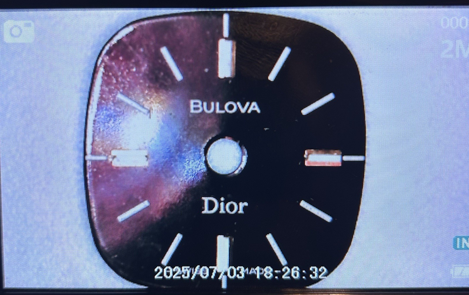 Bulova Dior Burgundy Dial 12.5×12.5mm