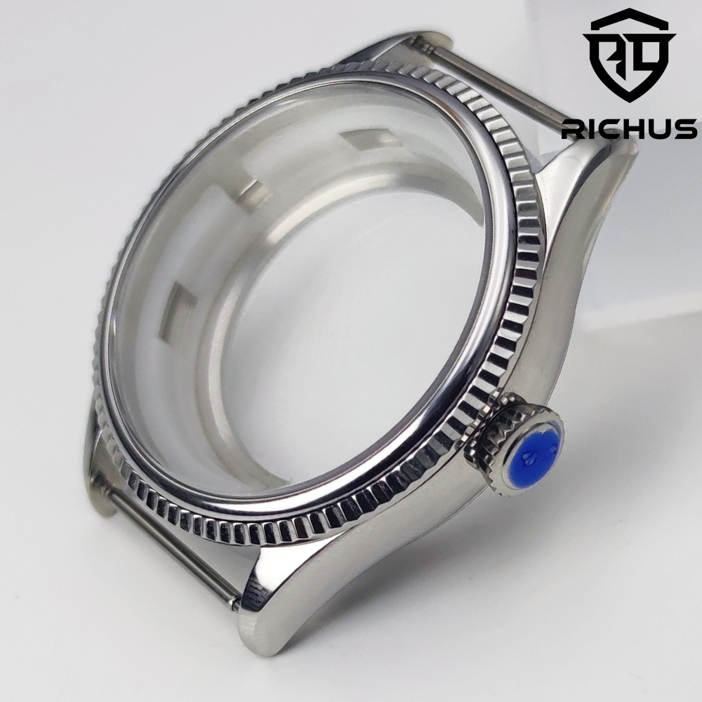 39mm Watch Case Sapphire Glass Fit NH34 NH35 NH36 ETA2824 PT5000 Movement