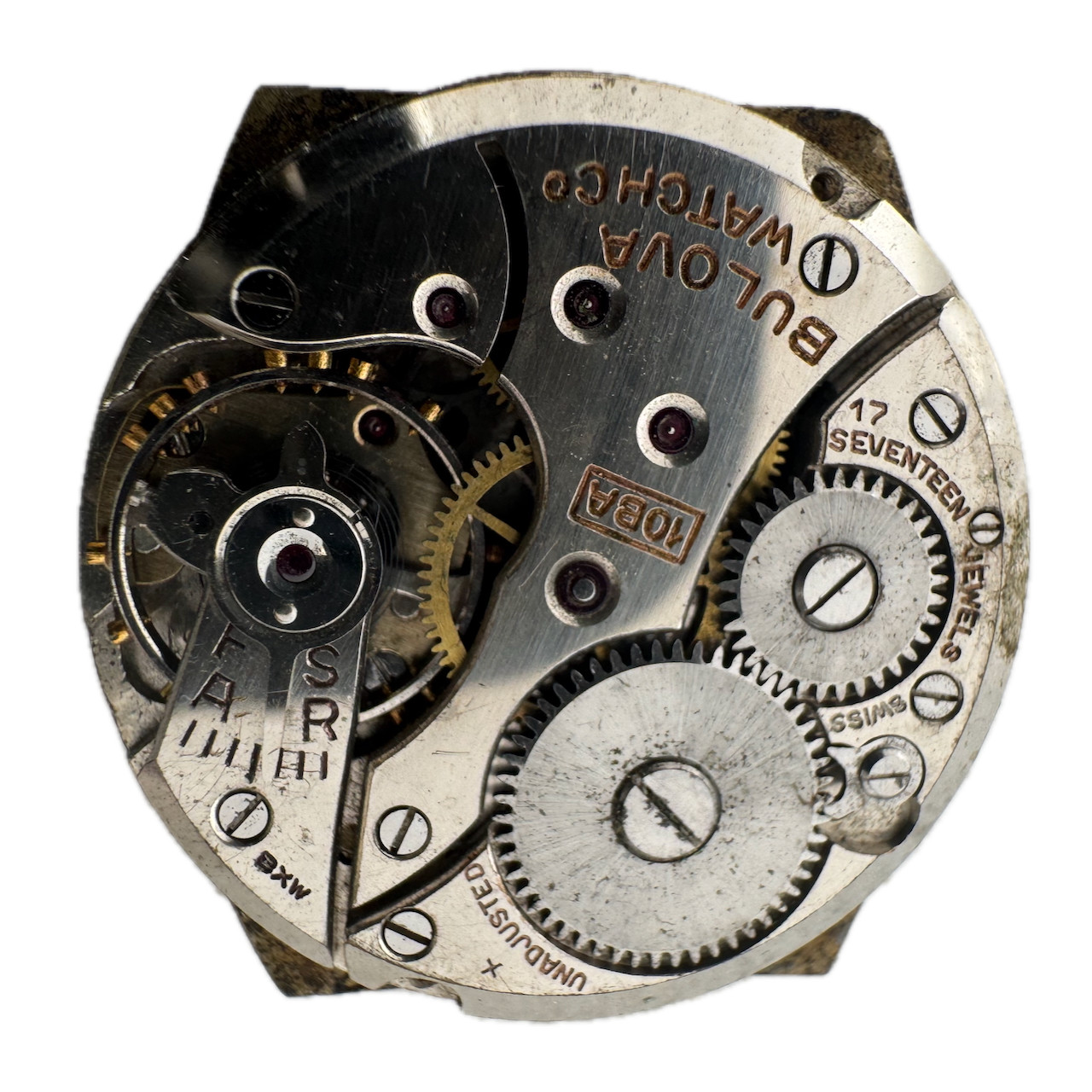 Antique 23.5mm Bulova 29 Jewel Mechanical Men’s Wristwatch Movement 10BA Swiss