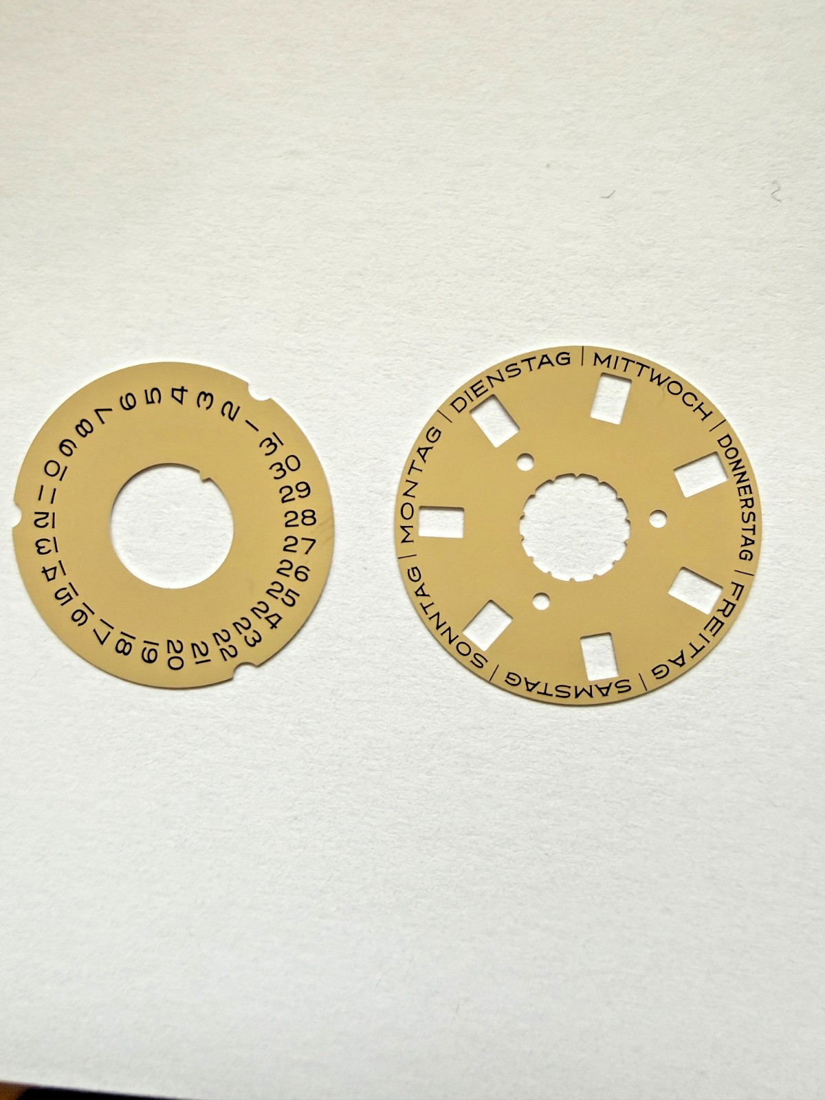 Genuine Rolex 3055 Cali Beige Day Date Disc for Deutsch Model 18038 18048 18078