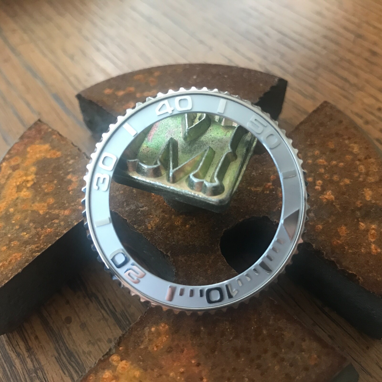 Sub Style Bezel + Silver “YM” Ceramic Insert for Seiko SKX007 SRPD ~ US Seller
