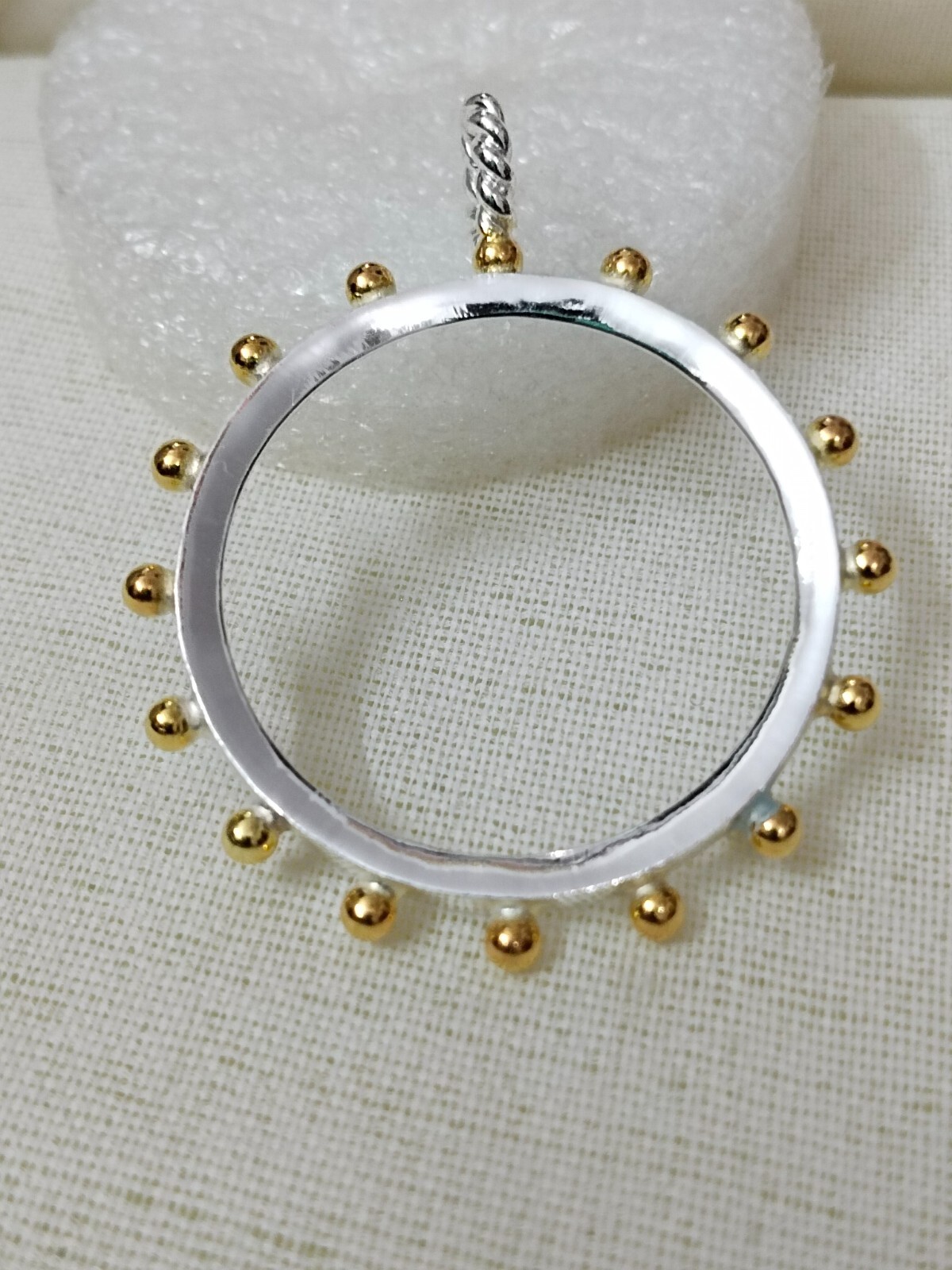 925 Sterling Silver Round Pendant setting prong Blank Bezel Holder Coin