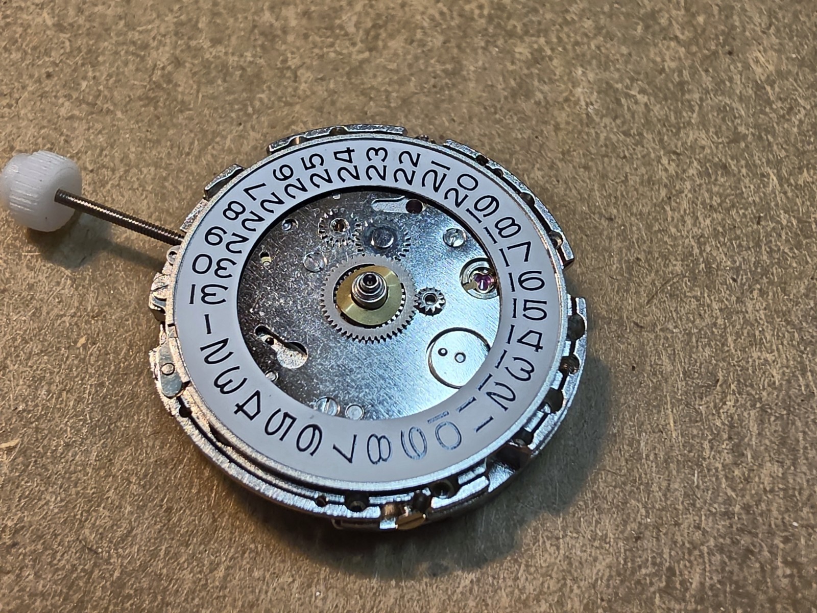 NOS Date GMT Automatic Watch Movement With 30.5mm Dial & 4 Hands