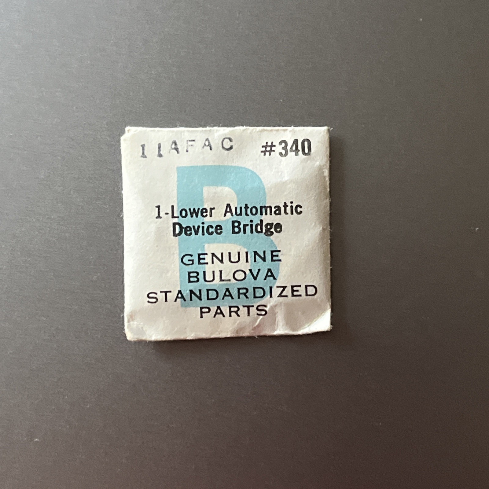 Bulova Watch Movement Part #340 Lower Automatic Device Bridge 11AFAC Genuine