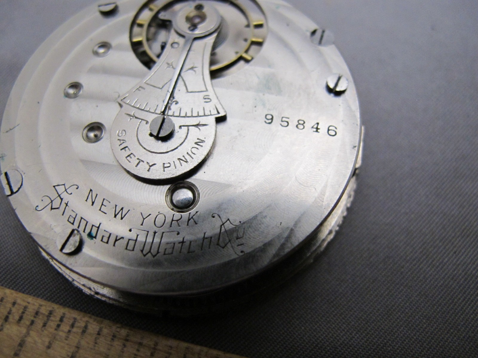 NEW YORK STANDARD 18S 7J Pocket Watch Movement-Grade 31 Model 4-Parts/Restore
