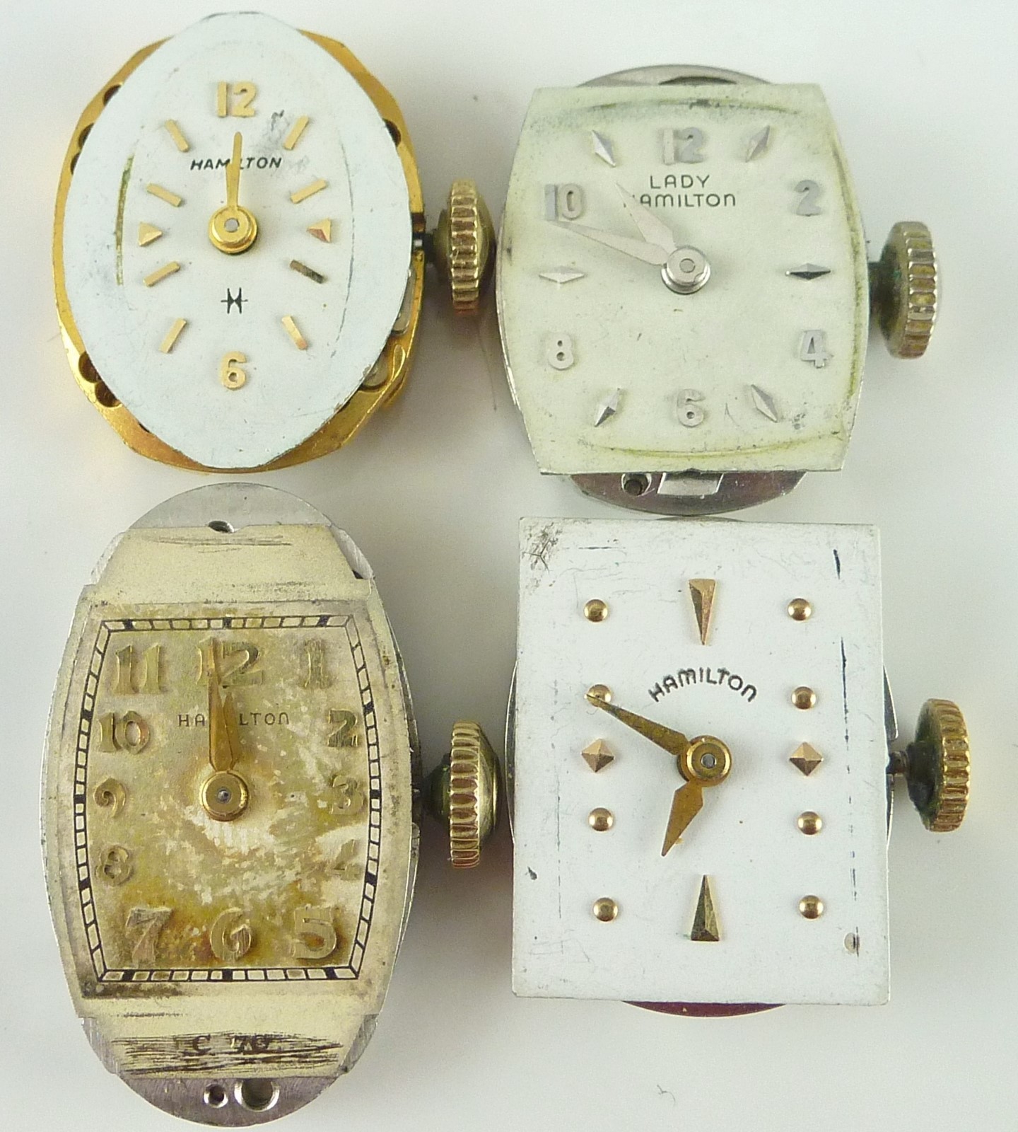Lot of 4 Hamilton Lady’s Wristwatch Movements – 721, 750, 780, 761