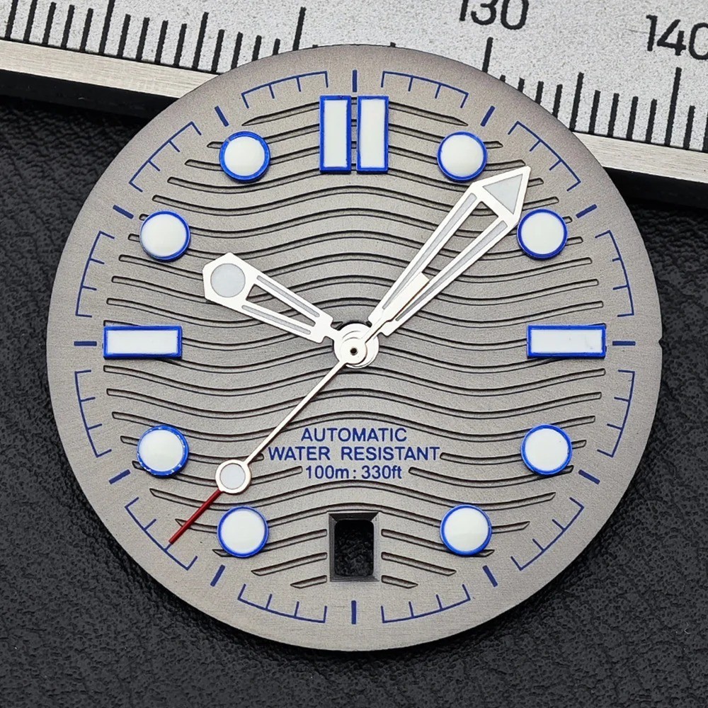 31.7mm Seamaster-Style Dial & Hands Set for NH35/NH36 – 6 o’clock Lumed