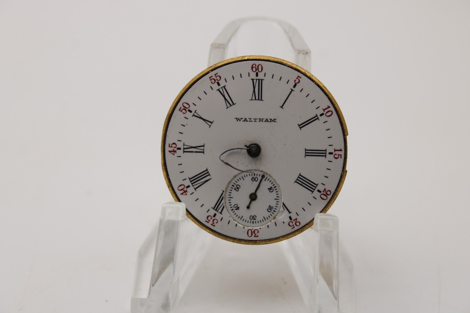 1908 WALTHAM POCKET WATCH MOVEMENT 16866008 GRADE: 160 0s 7j (KT3)