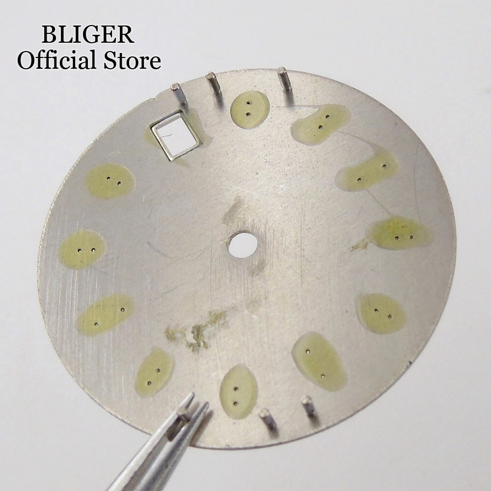New Fit NH35A NH35 29mm Grey Meteorite Pattern Watch Dial Luminous Watch Parts