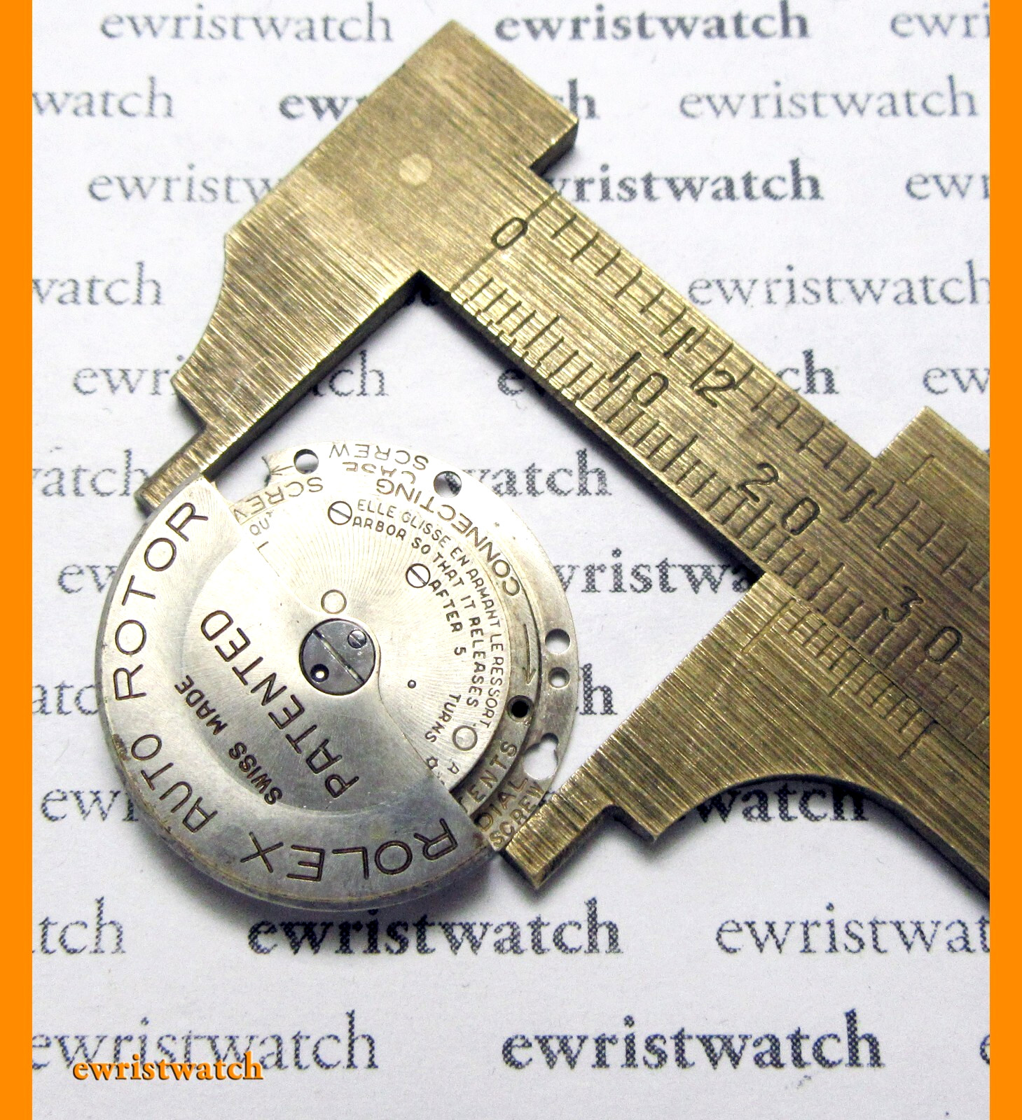 Rare Rolex Complete Rotor w/Weight For 1930s First Bubbleback Models AR 520 530