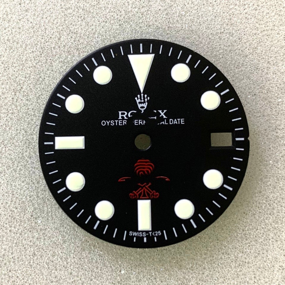 28.5mm Retro Watch Dial Green Luminous for Nh36 Nh35 Movement Watch Accessories