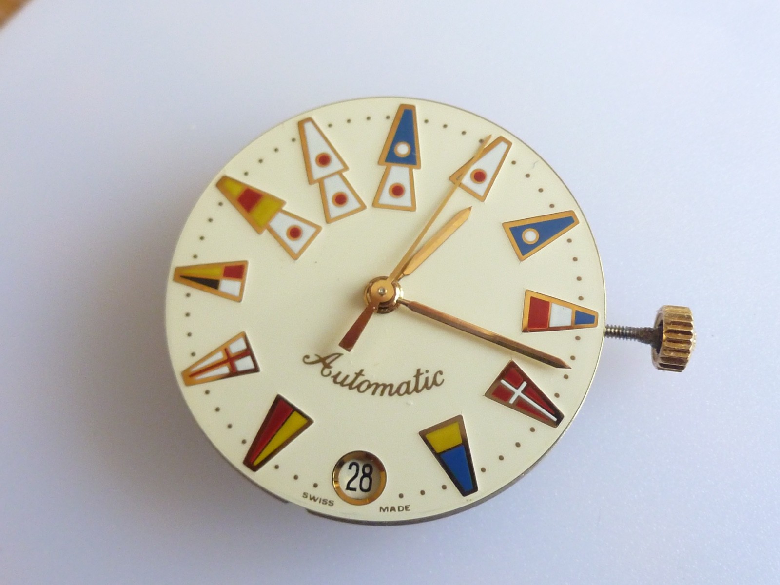 Corum Admiral ETA 2824 Automatic Movement Vintage working good 26mm dial