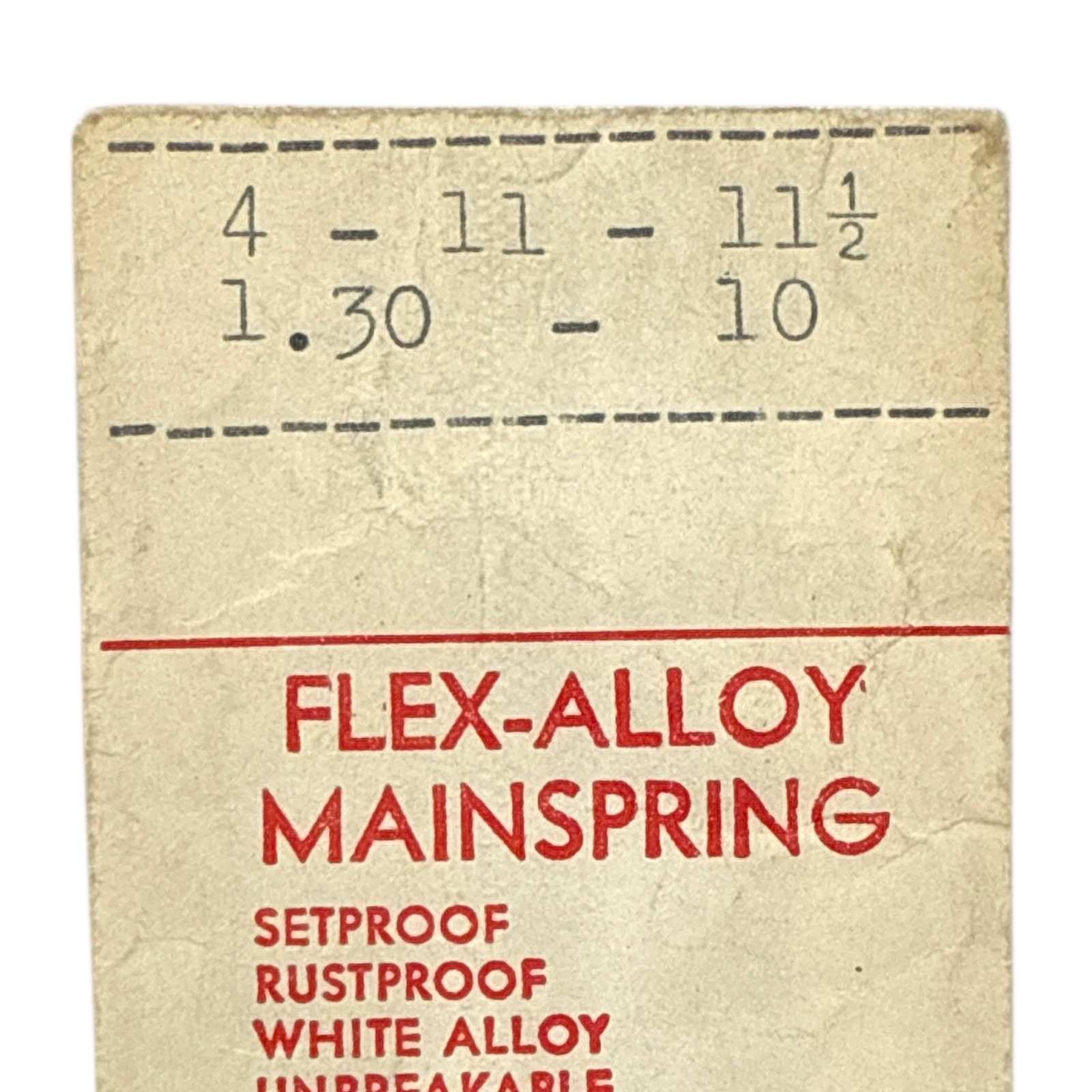 Mainspring 1.30 x 0.10 x 11.5 Alloy Watch Part Denn. 4 x 11 x 11 1/2 NOS Read!