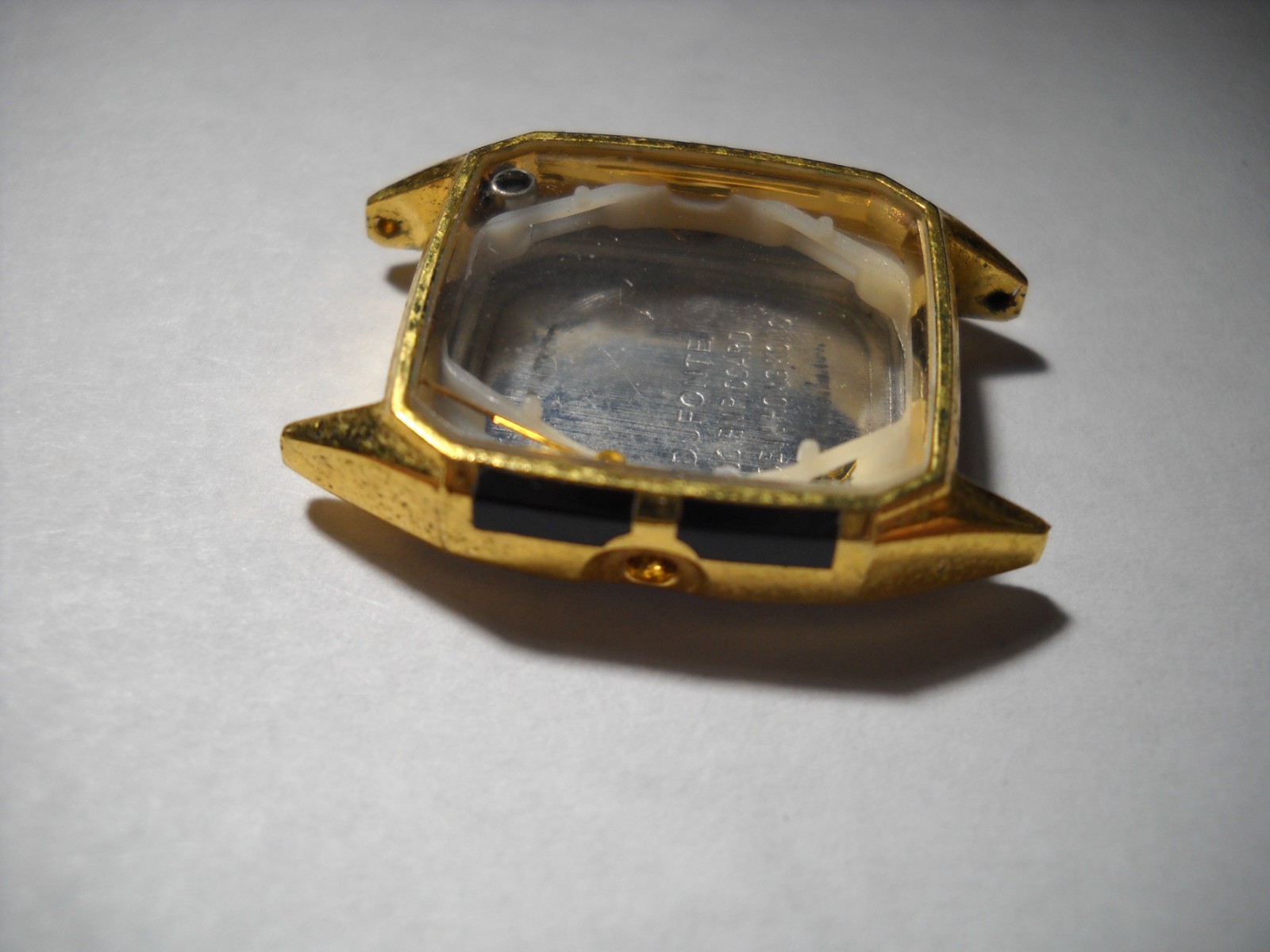 1075L Defonte lucien Picard watch case complete 22 x 20 mm 4 side insert stone