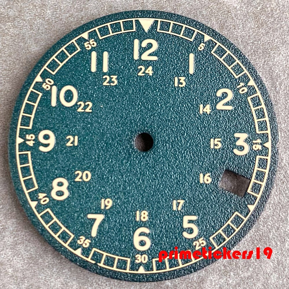29mm NH35 Watch Dial+Hands Set Luminous 3.8 o’clock Date Window Wristwatch Face