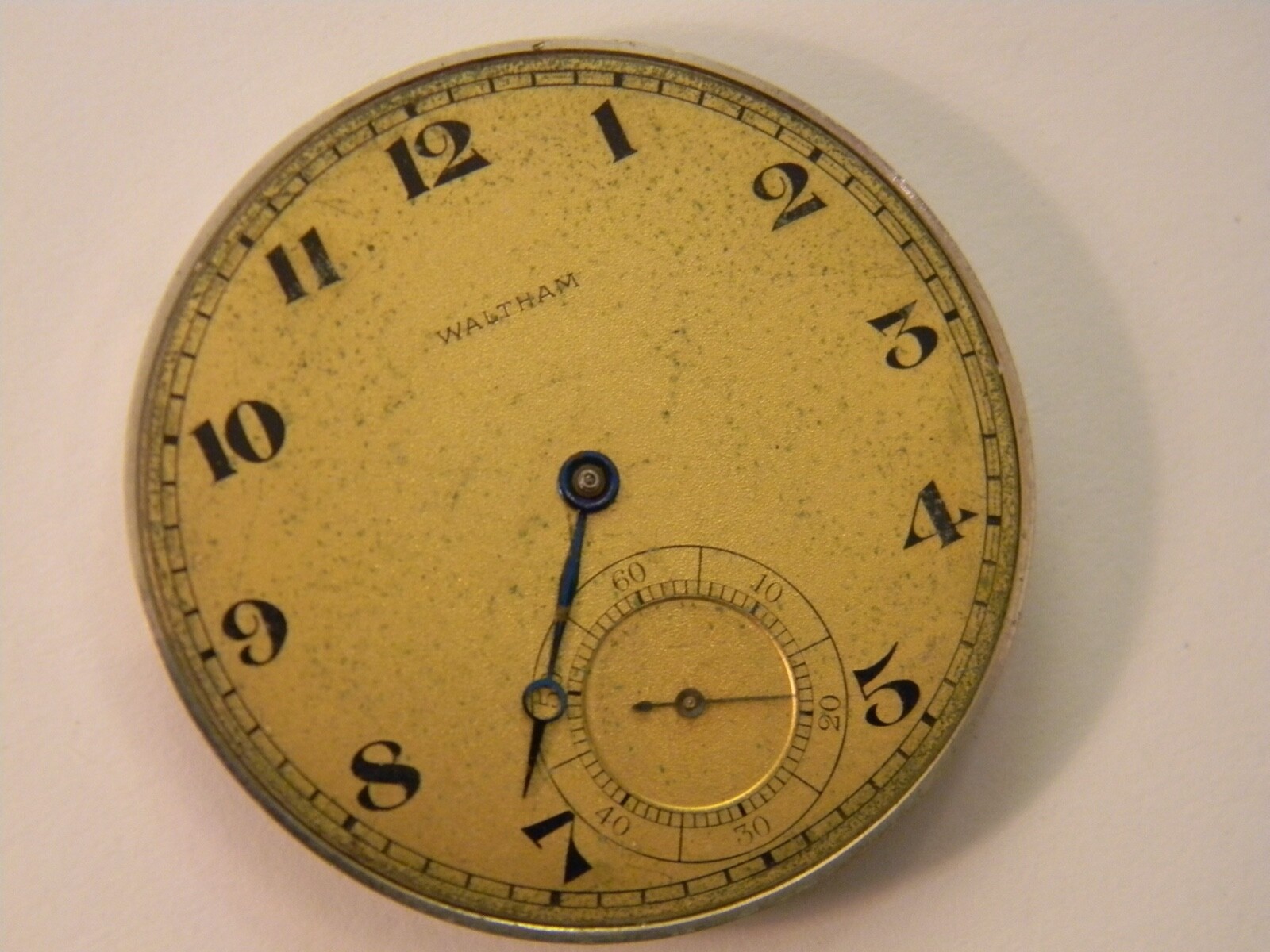 VINTAGE 1915 WALTHAM RIVERSIDE COLONIAL A 19J 14S POCKET WATCH MOVEMENT – REPAIR