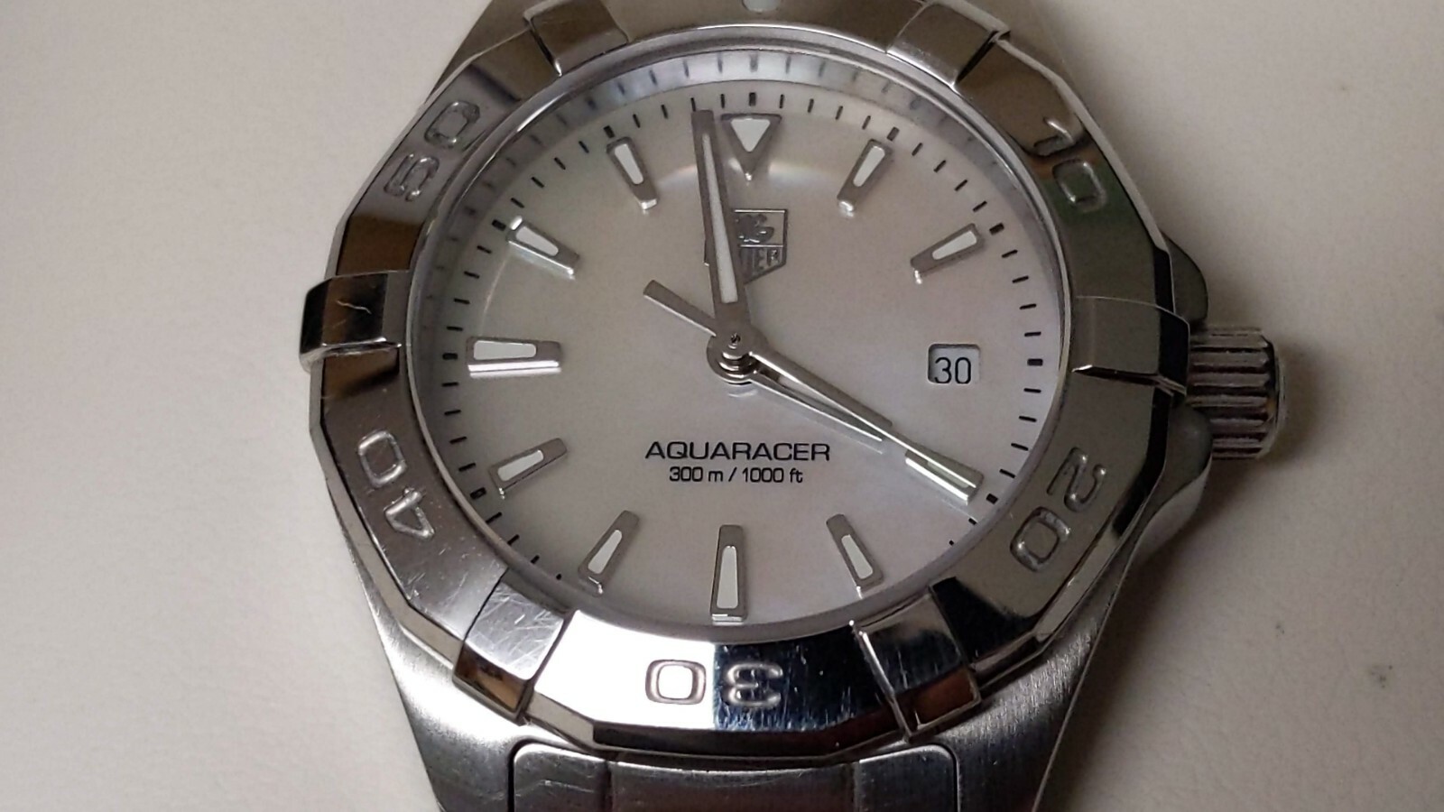 Tag Heuer Aquaracer Ladies watch S/S watch, with extra links great condition