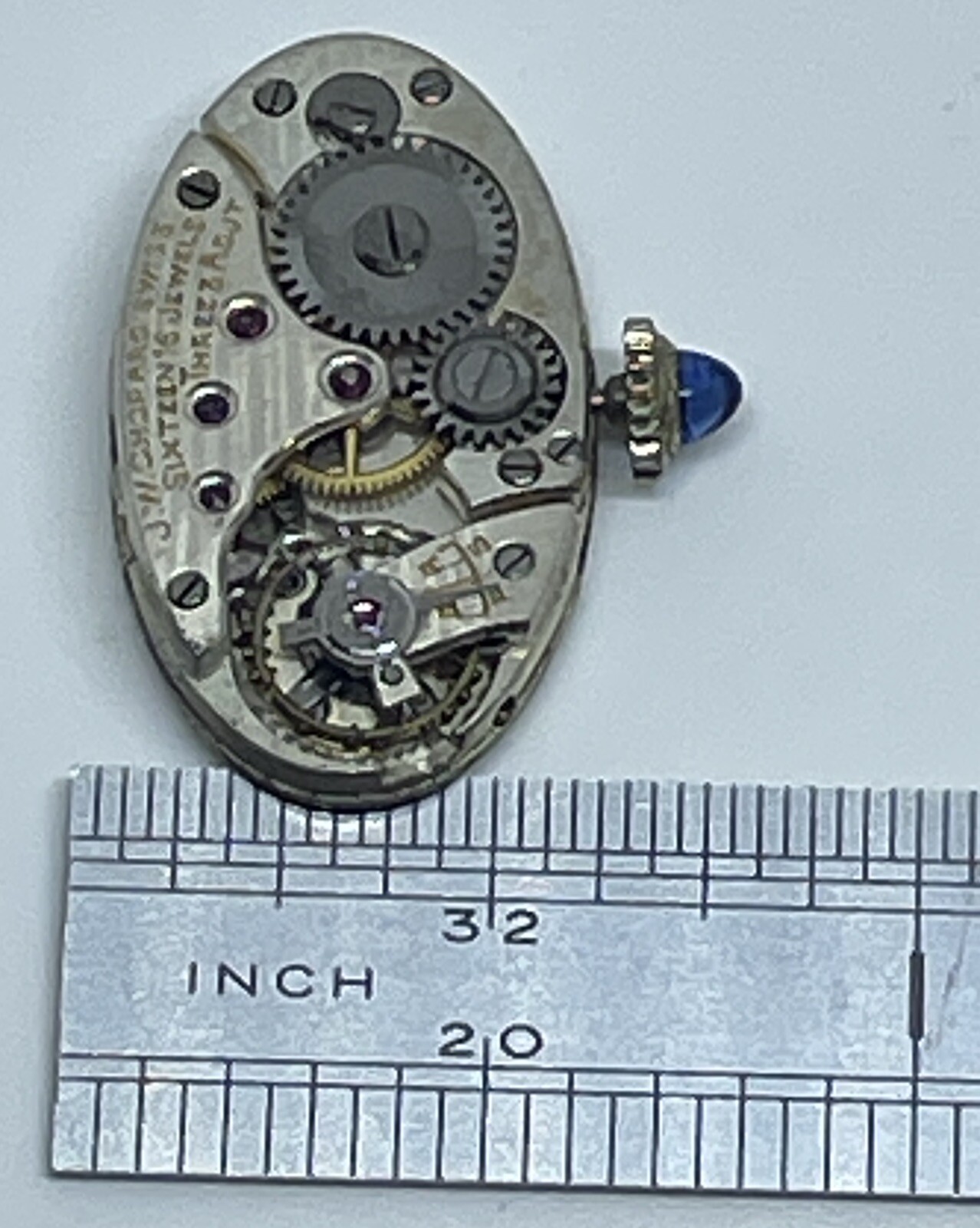JW CHOPARD MOVEMENT Swiss 16 Jewels 3 Adjustments Does Not Run/For Parts