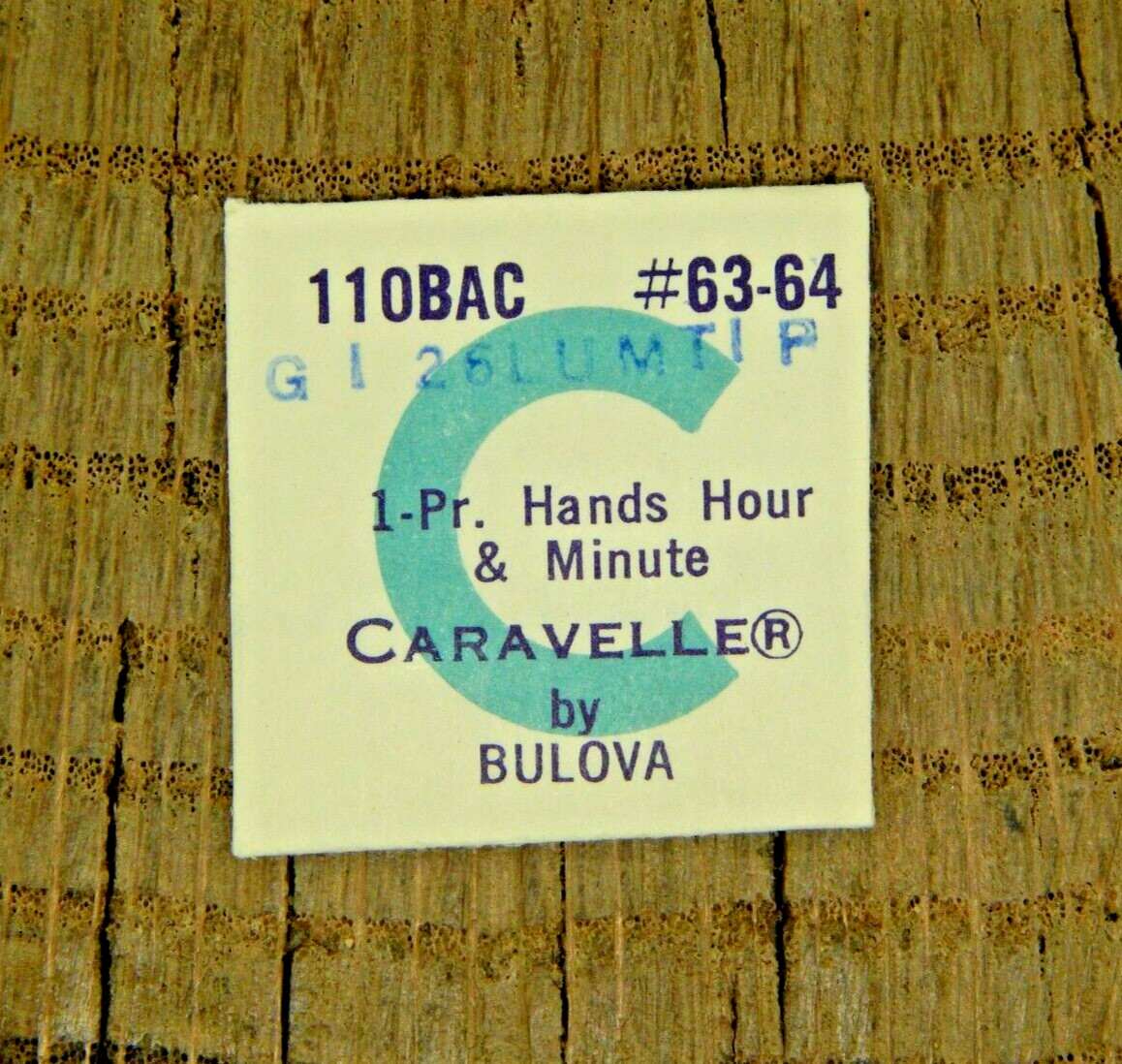 Genuine Caravelle 11OBAC GI 26 LUM TIP Set of Hands Watch Part 63-64 NOS