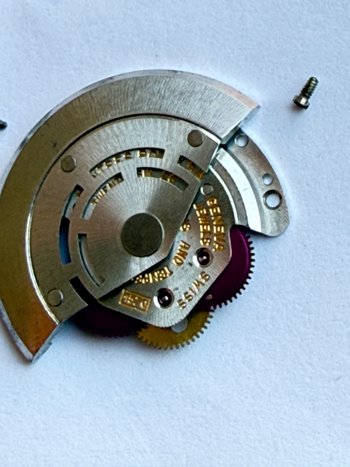 GENUINE Authentic Rolex Rotor + bridge 1570 perfect condition completely & screw