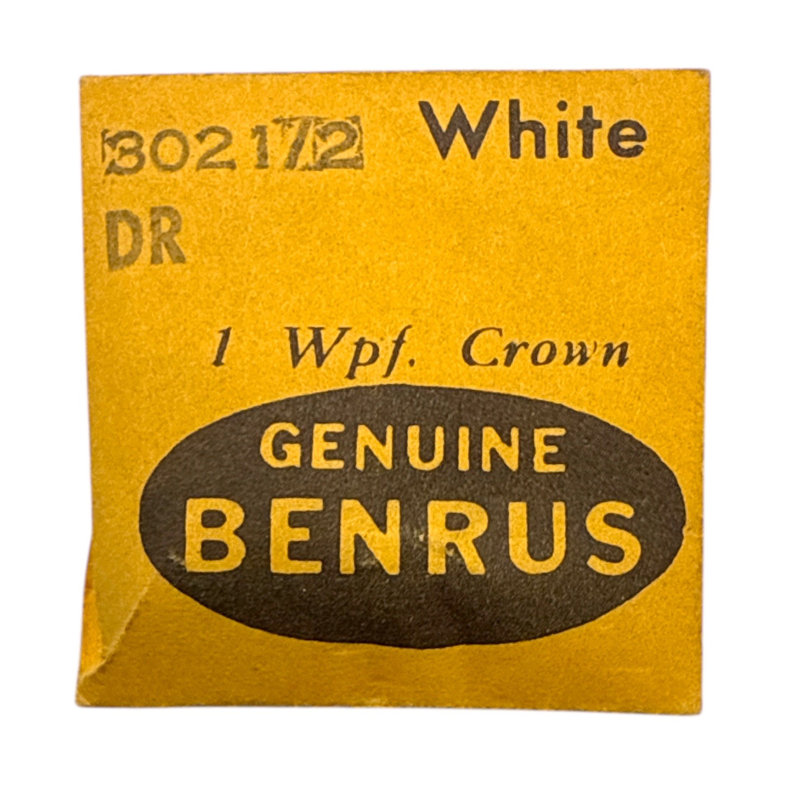 Benrus Watch Crown 3021 Waterproof 4.5mm Tap 11 Ht: 4.3 White Benrus DR READ!