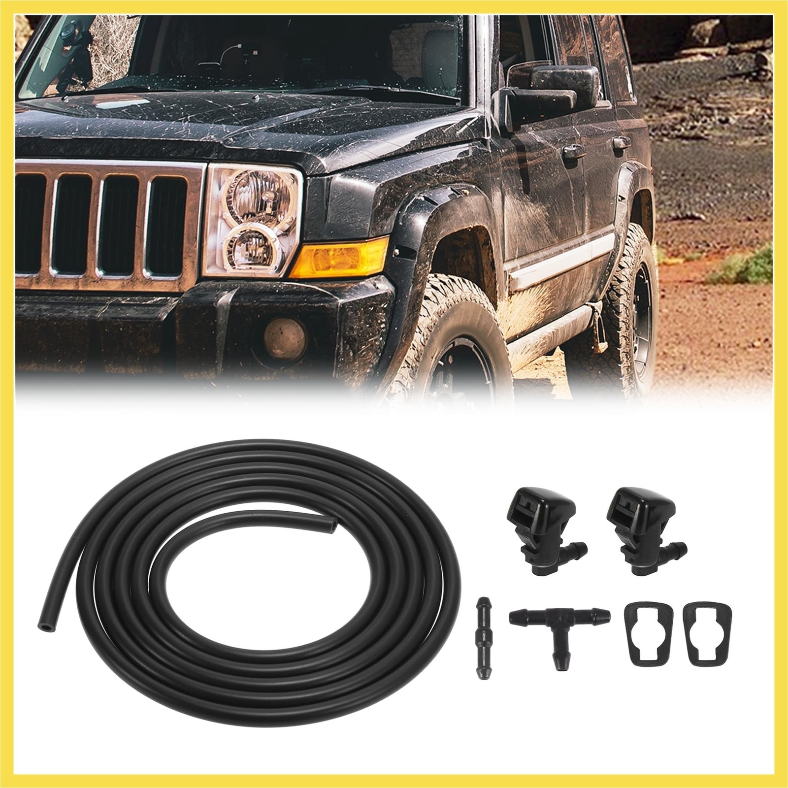 Front Windshield Washer Nozzles Kit for Jeep Commander 2.2 Meters Windshield …
