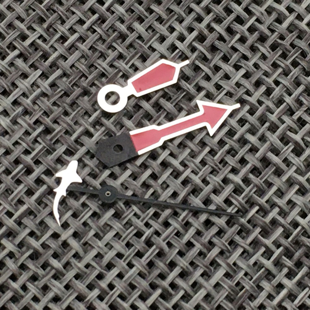Red Fish Steel Watch Hour/Minute/Second Hands For NH35 NH36 Automatic Movement